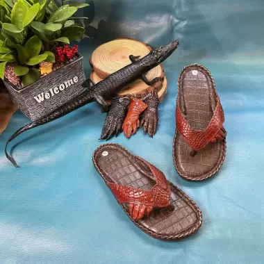 Dép Kẹp Cao Cấp Da Cá Sấu 1DCS01