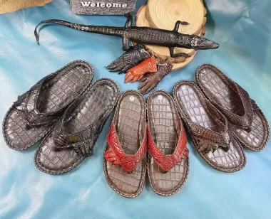 Dép Kẹp Cao Cấp Da Cá Sấu 1DCS01