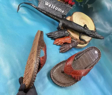 Dép Kẹp Cao Cấp Da Cá Sấu 1DCS01